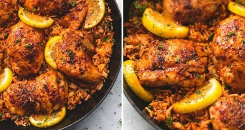 Pollo con arroz español