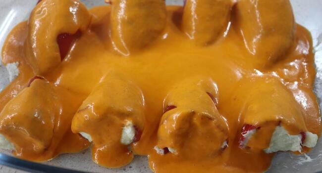 Thermomix cómo hacer los pimientos rellenos de bacalao