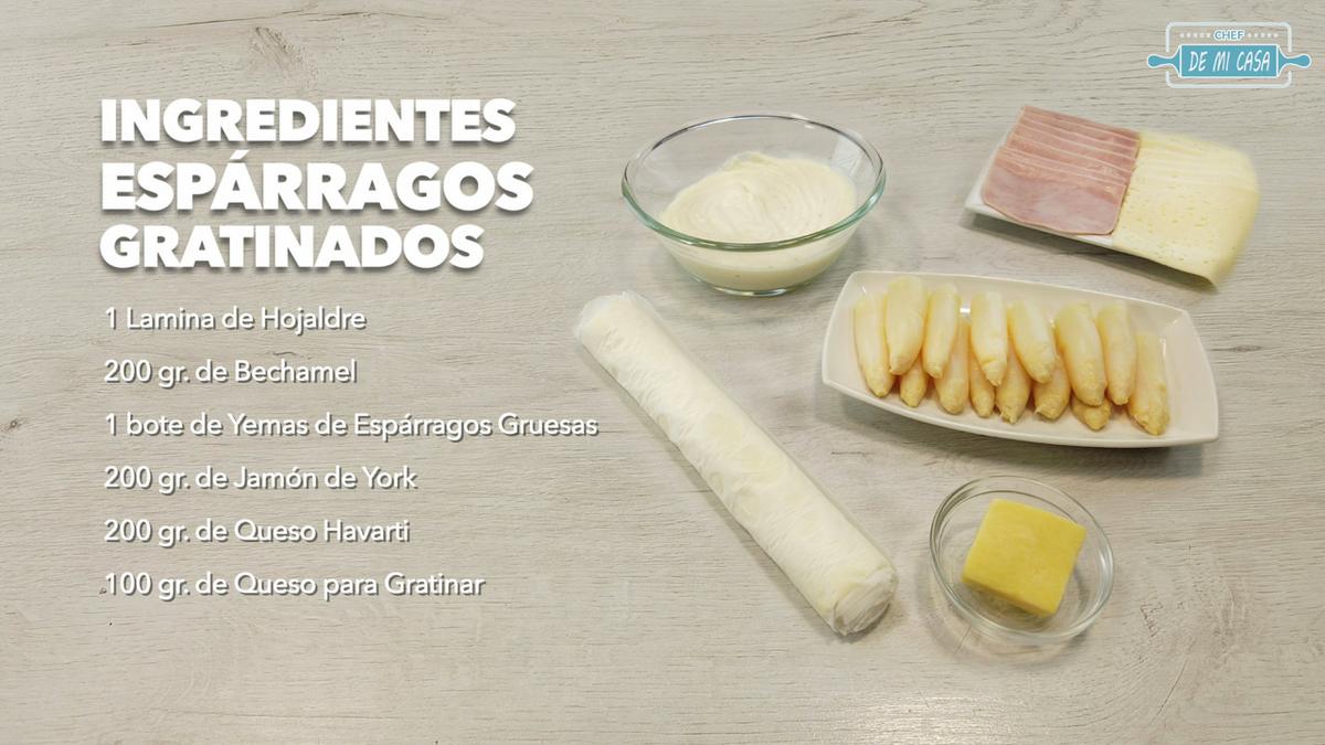 ingredientes espárragos gratinados
