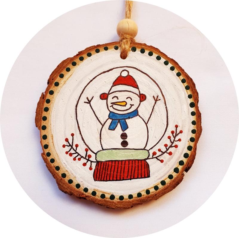 Adorno Navideño Bola Navidad Muñeco de Nieve