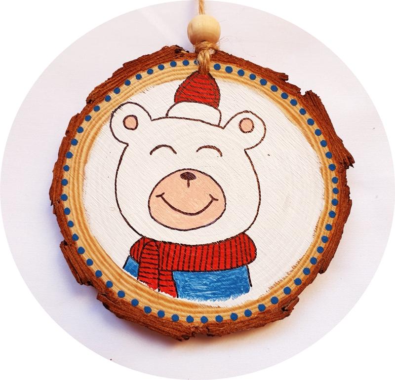 Oso polar adorno navideño