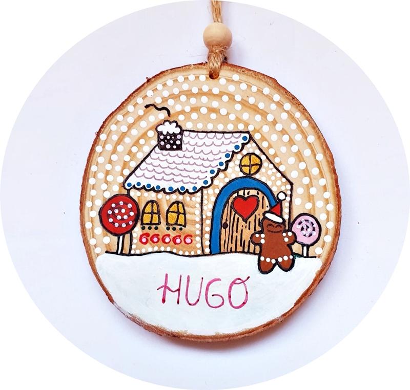 Casita de jengibre adorno navideño