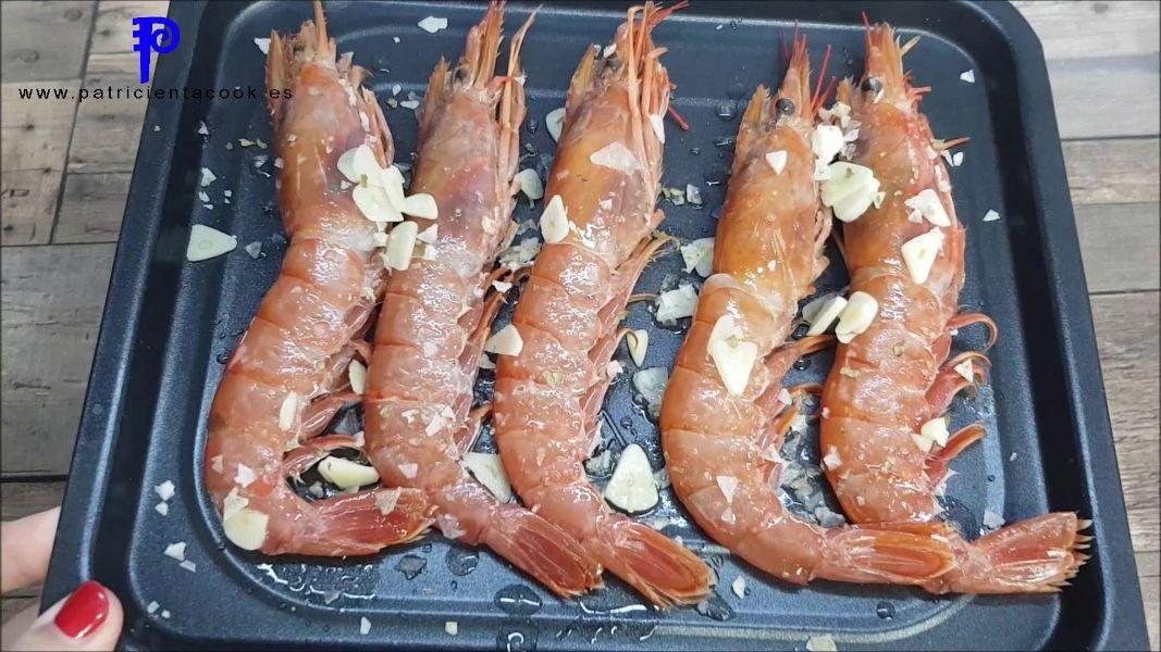 Gambas en freidora de aire caliente 9 en 1 de Lidl.