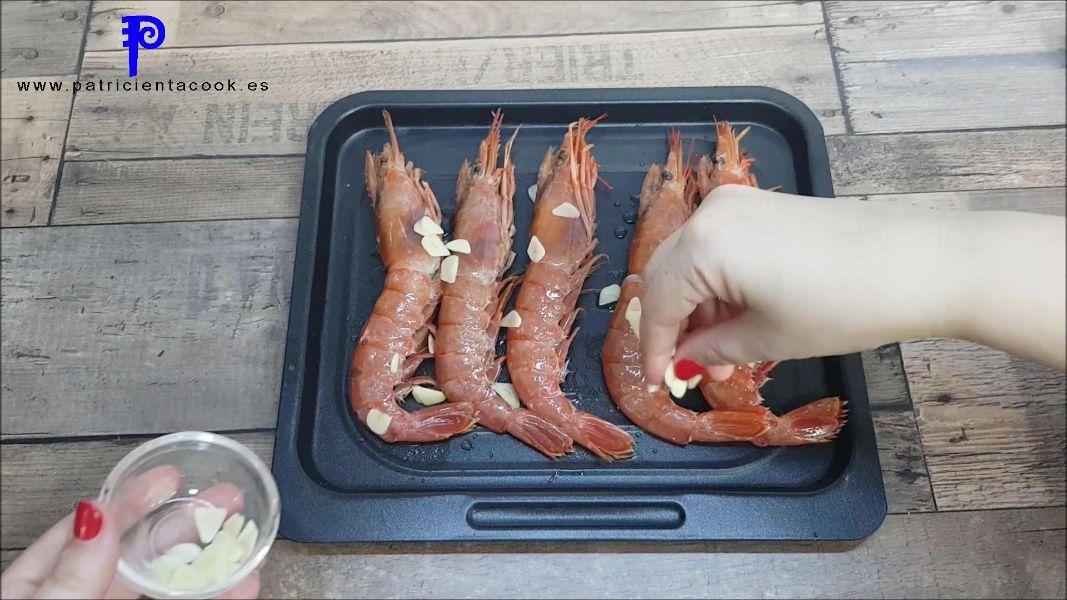 Gambas en freidora de aire caliente 9 en 1 de Lidl.