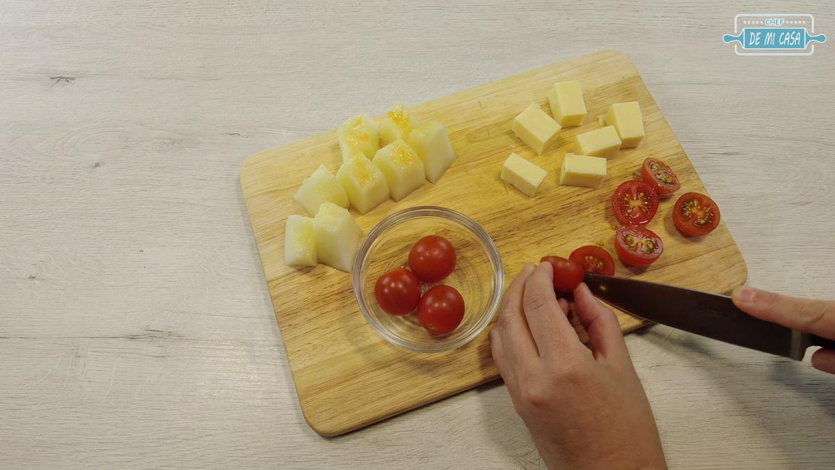 Canapes de Melon con Jamon 8