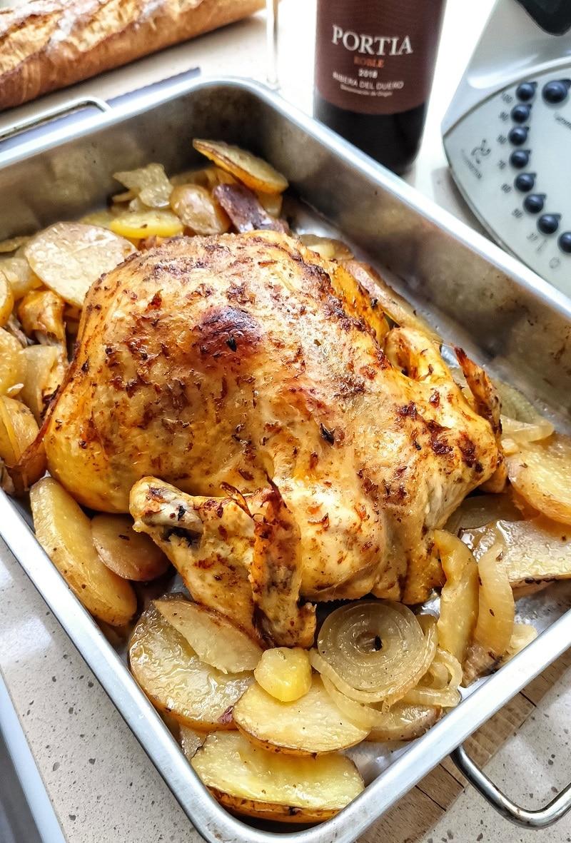 receta de pollo asado