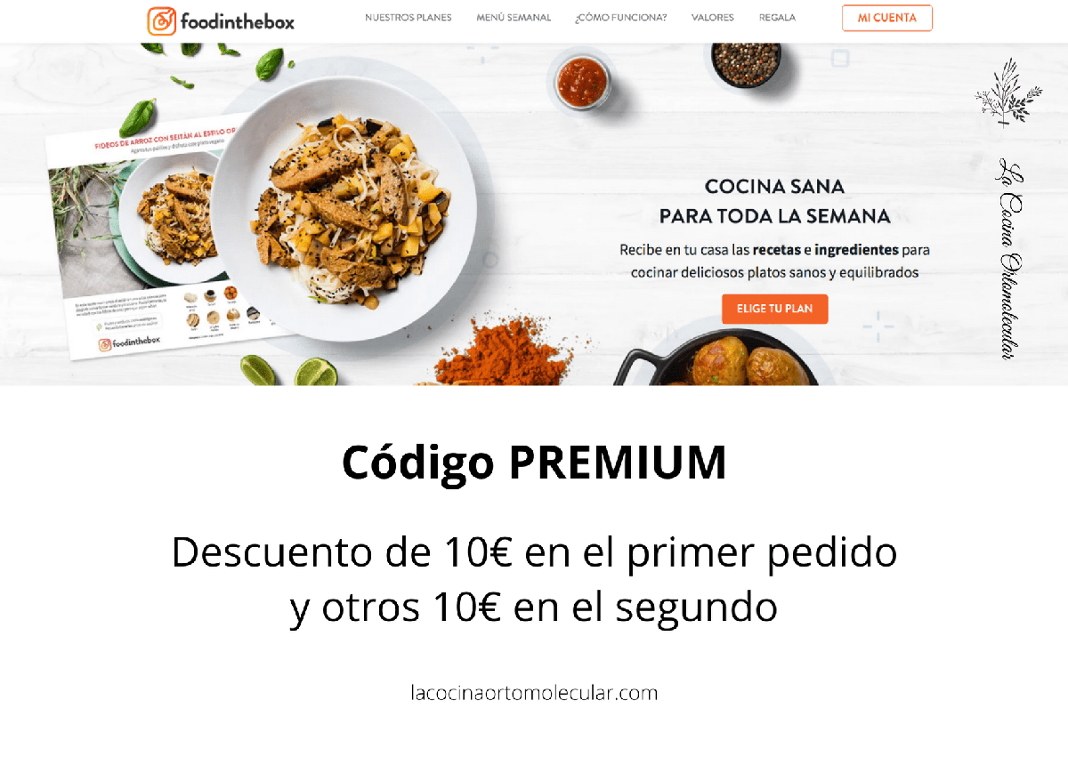 Foodinthebox y La Cocina Ortomolecular