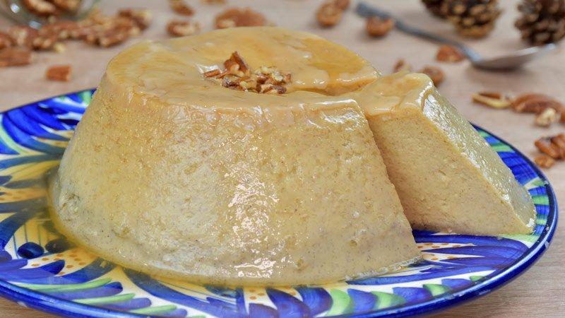 receta de flan saludable de platano