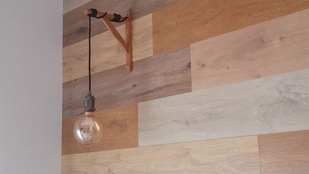 Lampara vintage con escuadras para habitación