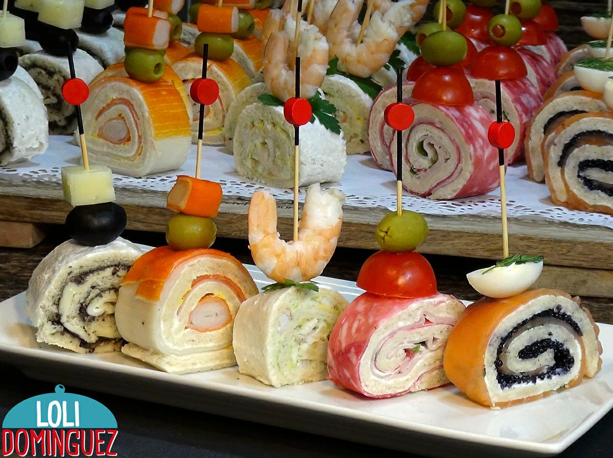 ESPECIAL NAVIDAD CANAPÉS ENROLLADOS FÁCILES. Especialmente en navidad es tradición en casi todos los hogares preparar una selección de canapés para todos los gustos de nuestra familia, estos son especialmente bonitos y deliciosos que va a sorprender a todos