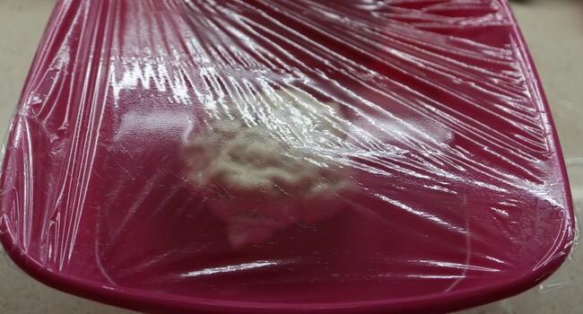 Ponemos la masa madre en un bol y dejamos fermentar