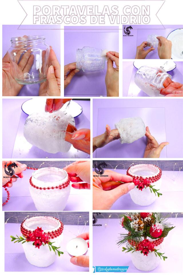 Decora frascos de vidrio