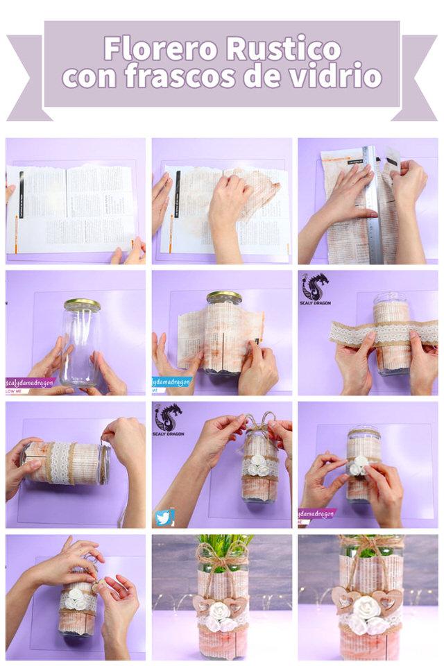 Decora frascos de vidrio