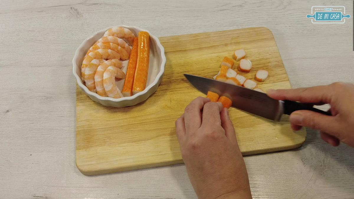 Vasitos de COCTEL de MARISCOS y Salsa Rosa 4