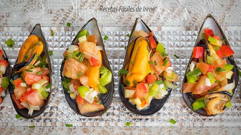 salpicon de mejillones aperitivo sencillo y rapido