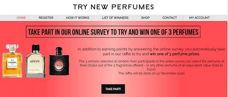 perfumes gratis por encuestas trynewperfumes
