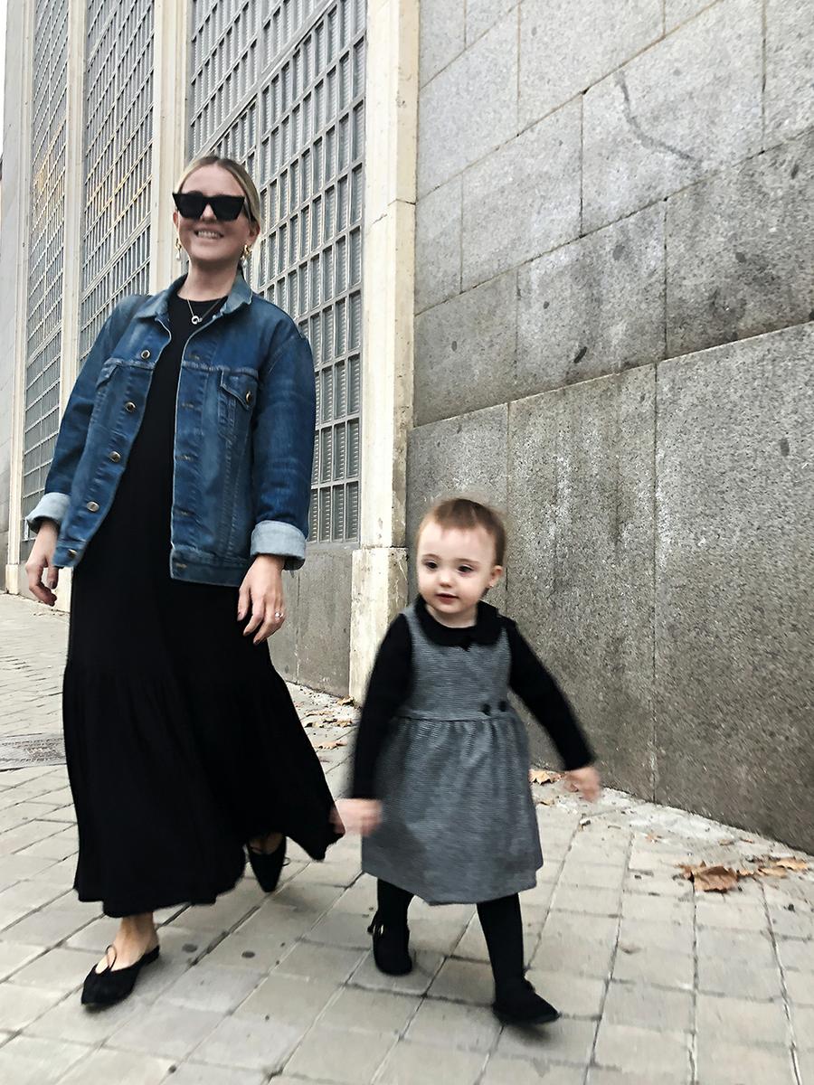 Trini | Khaite denim jacket Saint and Sofia dress