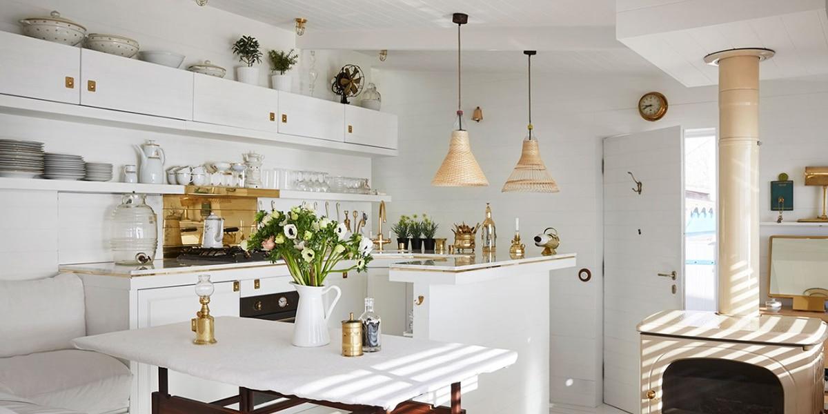 Color blanco en la cocina