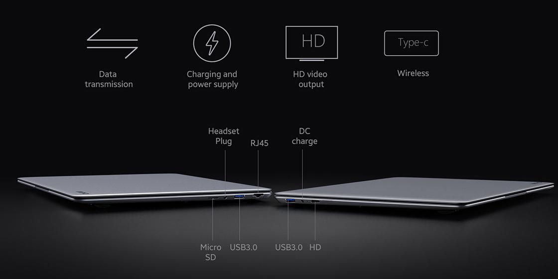 CHUWI HeroBook Plus - Puertos