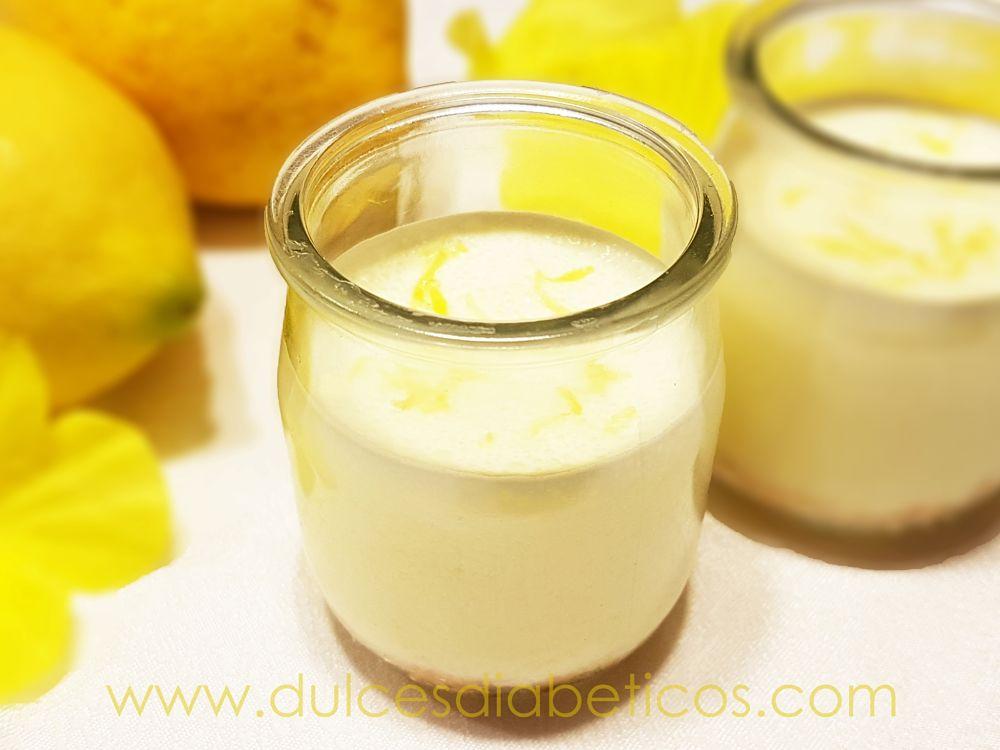 Postre de limon sin azucar en vasitos