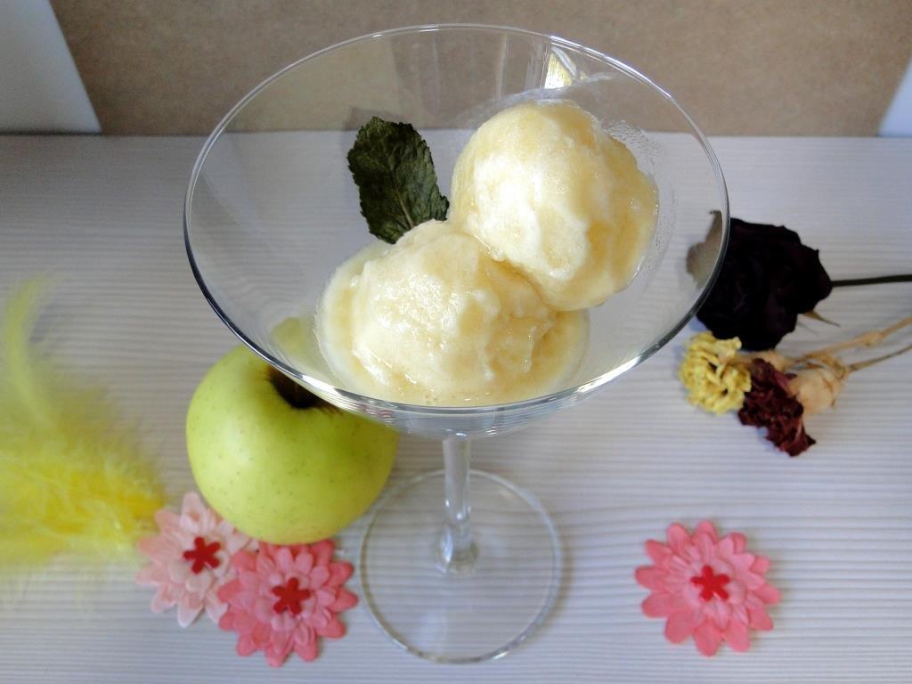 sorbete de manzana sin azucar