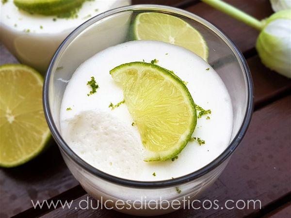 Mousse de lima baja en calorías