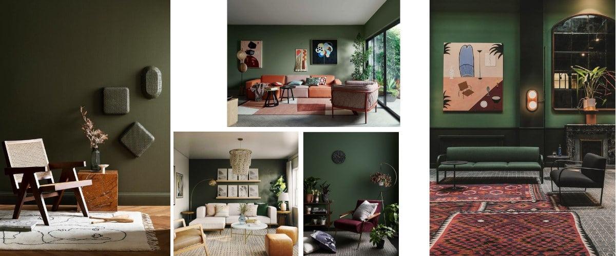 Pintar un salón en color verde