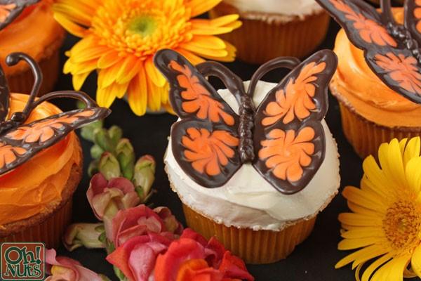 Mariposas comestibles pequeñas hechas a mano en los Estados Unidos para  tartas y cupcakes, decoración (naranja y amarillo)