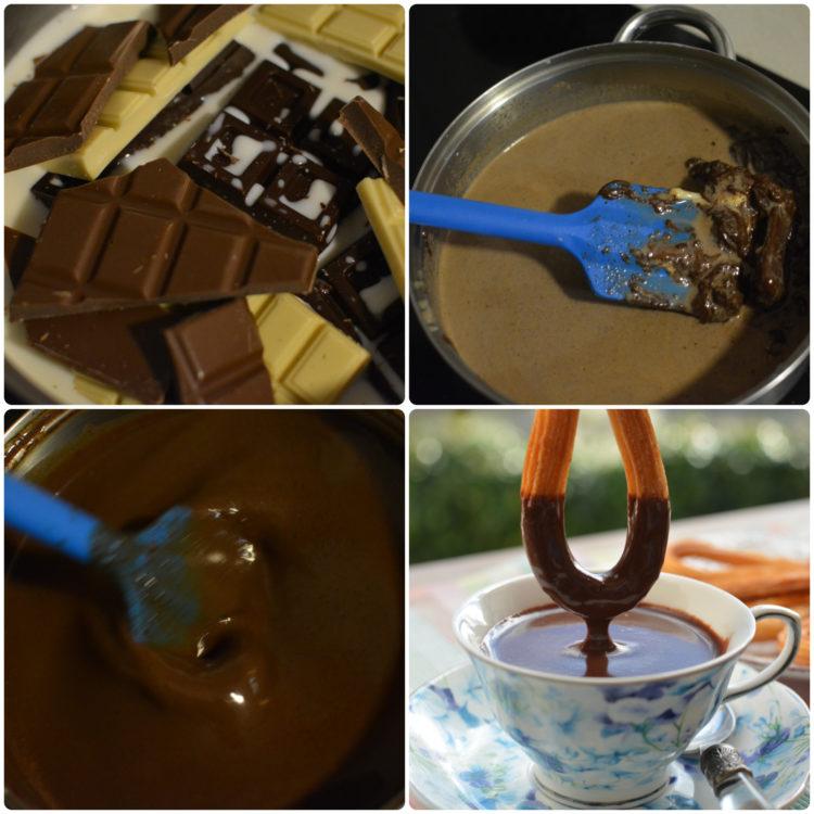 Chocolate a la taza con churros, la receta definitiva