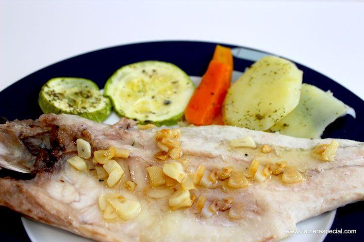 Receta fácil de lubina a la espalda