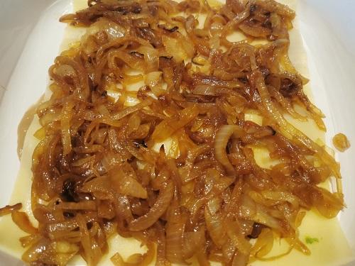 Lasaña vegana de cebolla