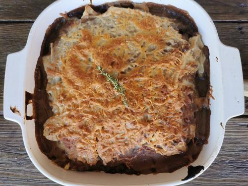 Lasaña vegana de cebolla