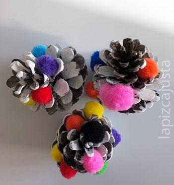 las piñas decoradas para estas navidades