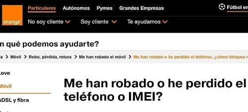 me robaron mi celular orange