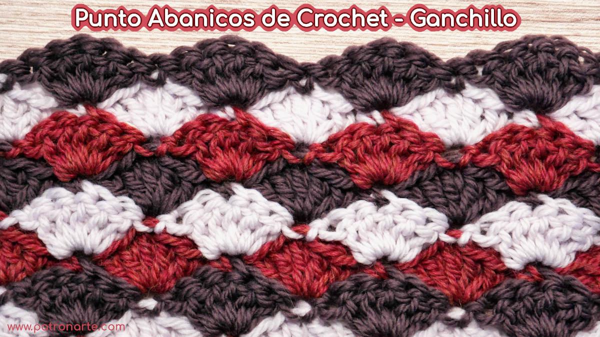 Punto Abanicos de Crochet - Ganchillo