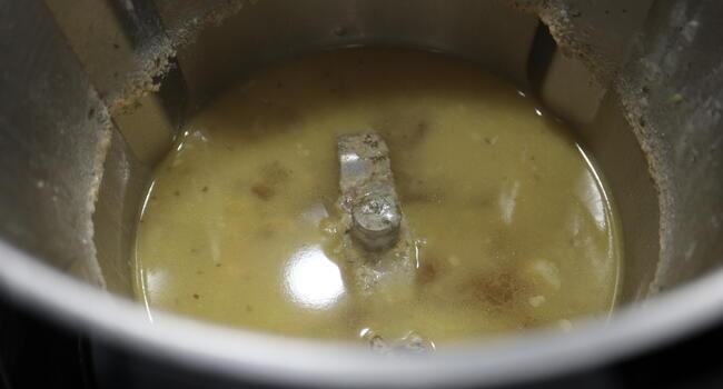 La salsa de vino lista