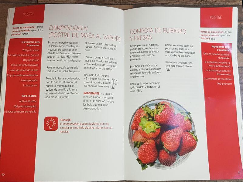 Libro de recetas en olla lenta Lidl Silvercrest