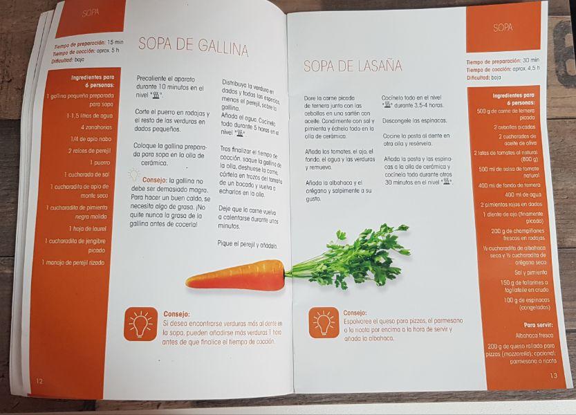 Libro de recetas en olla lenta Lidl Silvercrest