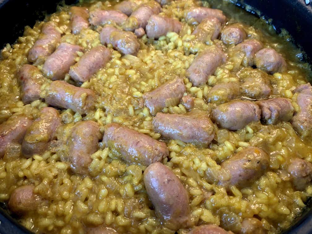 Arroz meloso con butifarra fresca