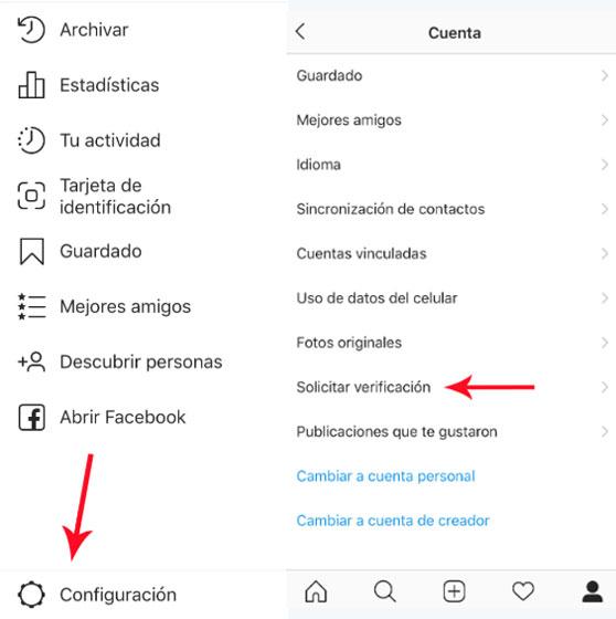 Verificar cuenta de Instagram