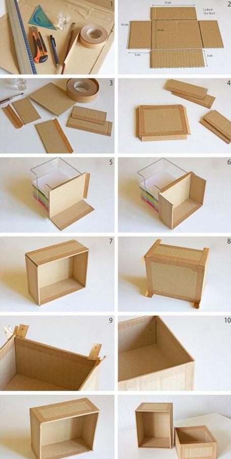 Cómo hacer una caja grande de cartulina DIY 