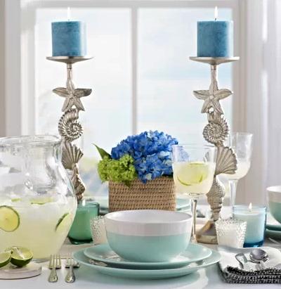 Velas de colores en decoración