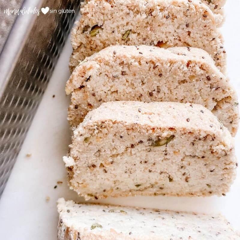 pan de molde keto y sin gluten