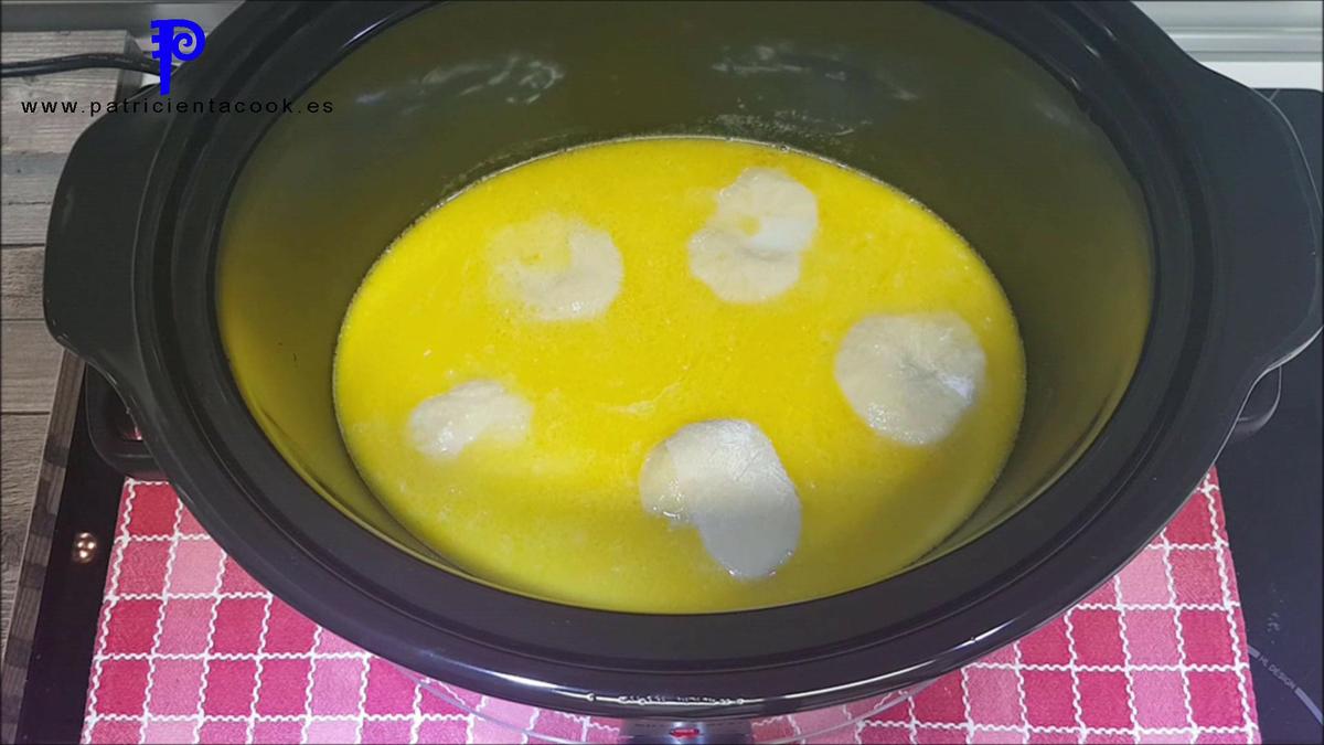 Dampfnudeln o masa hervida en olla lenta