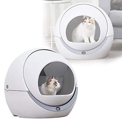 HNWTKJ Arenero Gatos Automatico Robot, Arenero Autolimpiable Inodoro Inteligente para Gatos Que Cría Mascotas Fácilmente, Funciona con Arena Aglomerante para Gatos