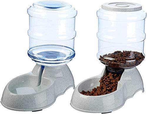 XIAPIA Dispensador de Agua Automático para Mascotas de Gatos/Perros   3.75L x 2 Piezas Preservador de Alimentos y Agua