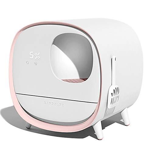 La Basura automático de la Caja del Gato, Inteligente Desodorante Arena para Gatos Pan, Completamente Cerrado WC cajón del Gato, con el Pedal Anti-Salpicaduras y la Basura Pala, Chargeable