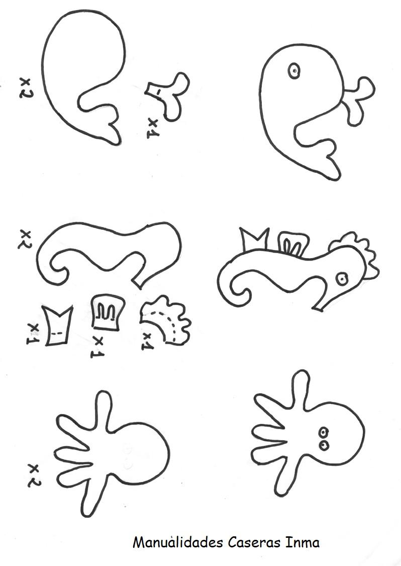 Manualidades Caseras Inma_ Patrones de animales marinos
