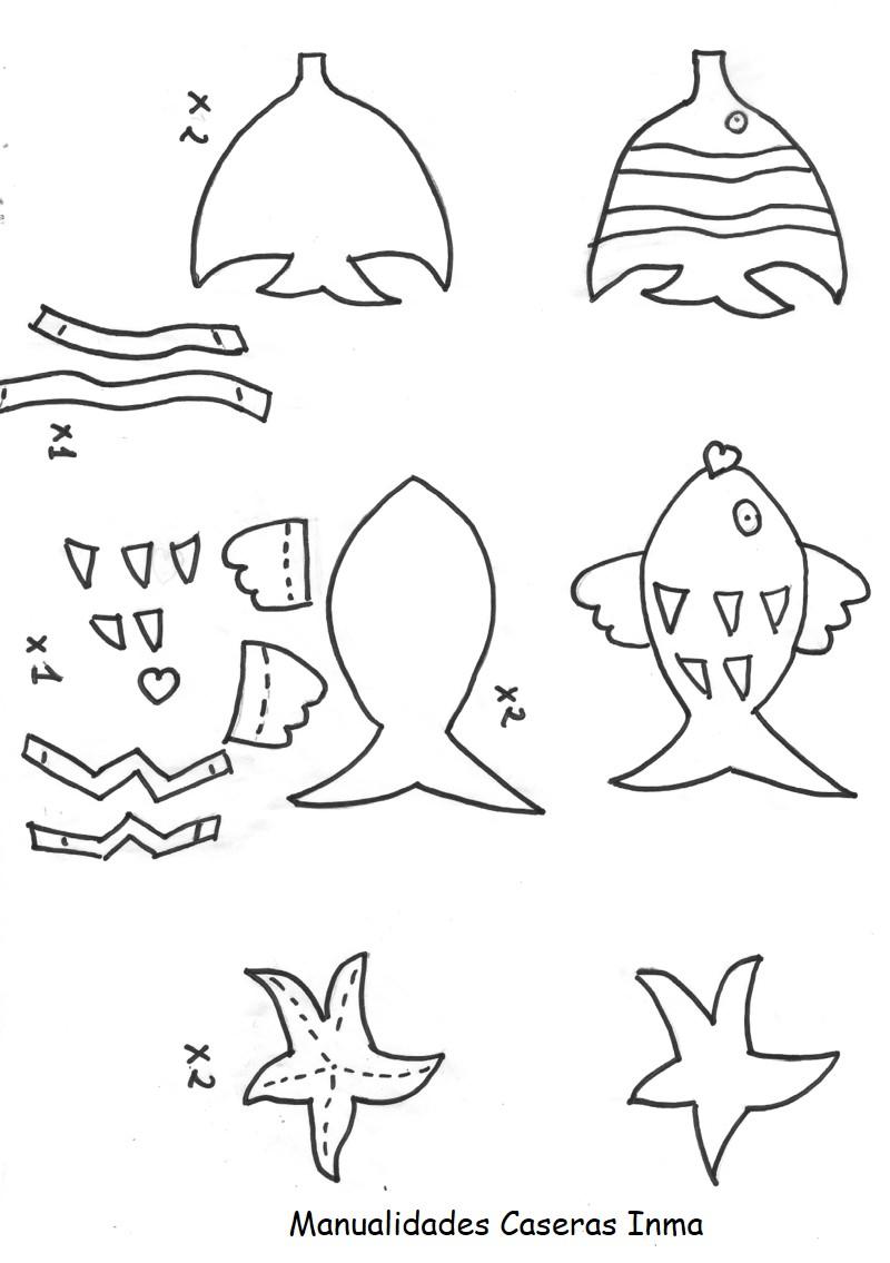 Manualidades Caseras Inma_ Patrones de peces marinos