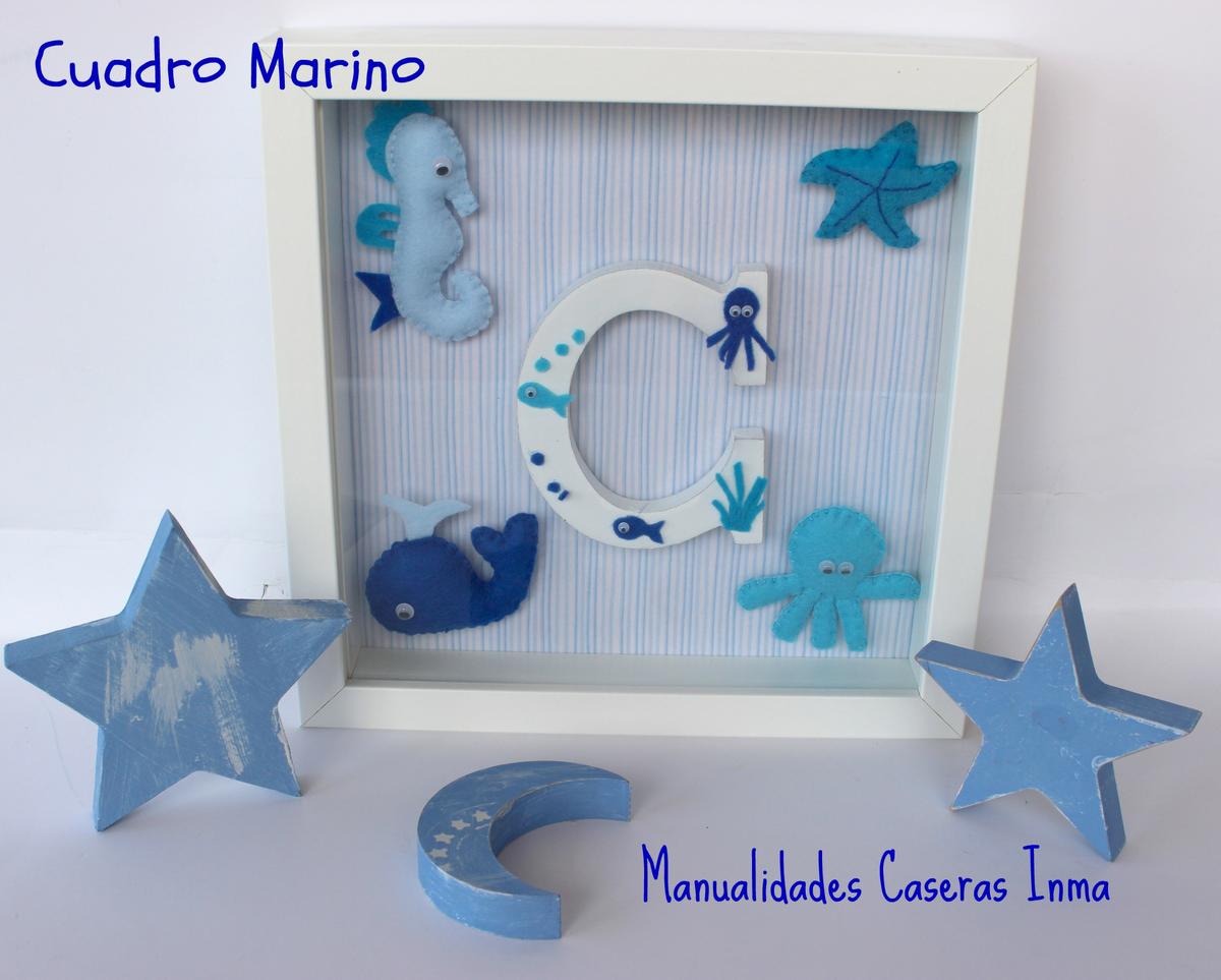 Manualidades Caseras Inma_ Cuadro de peces para cuarto de niño 